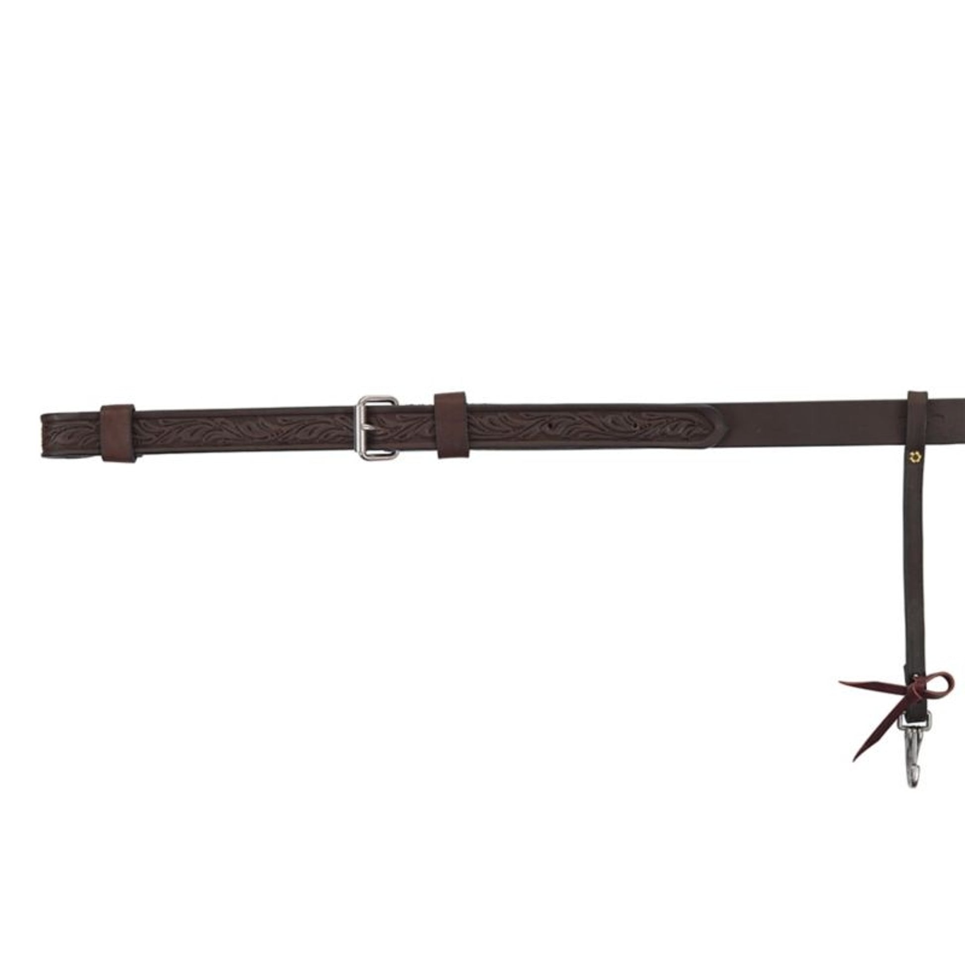 Circle Y Floral Tooled Flank Cinch with Billets