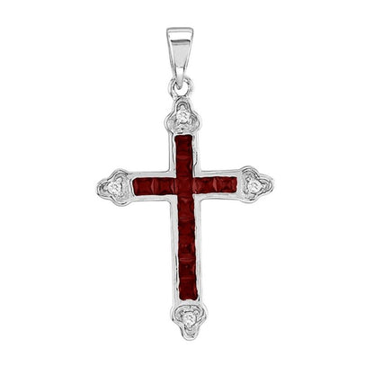 Kelly Herd Channel Set Cross Necklace