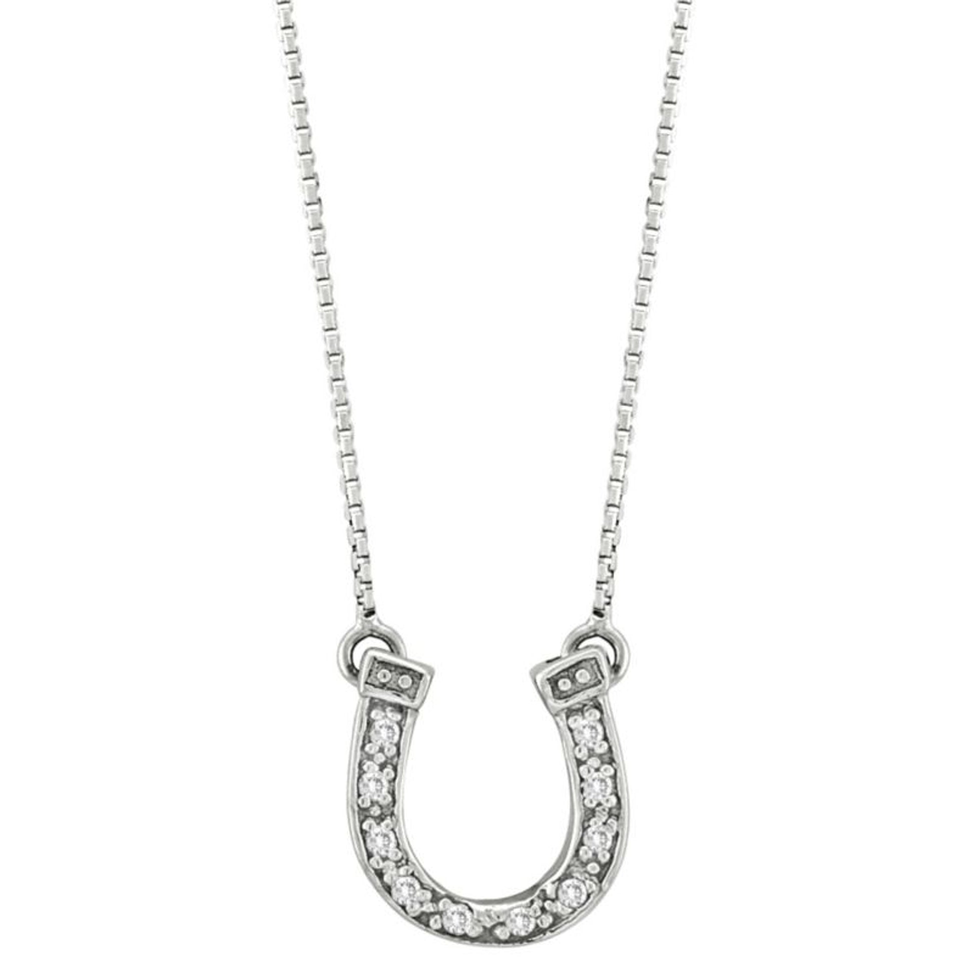 Kelly Herd Dangle Horseshoe Necklace