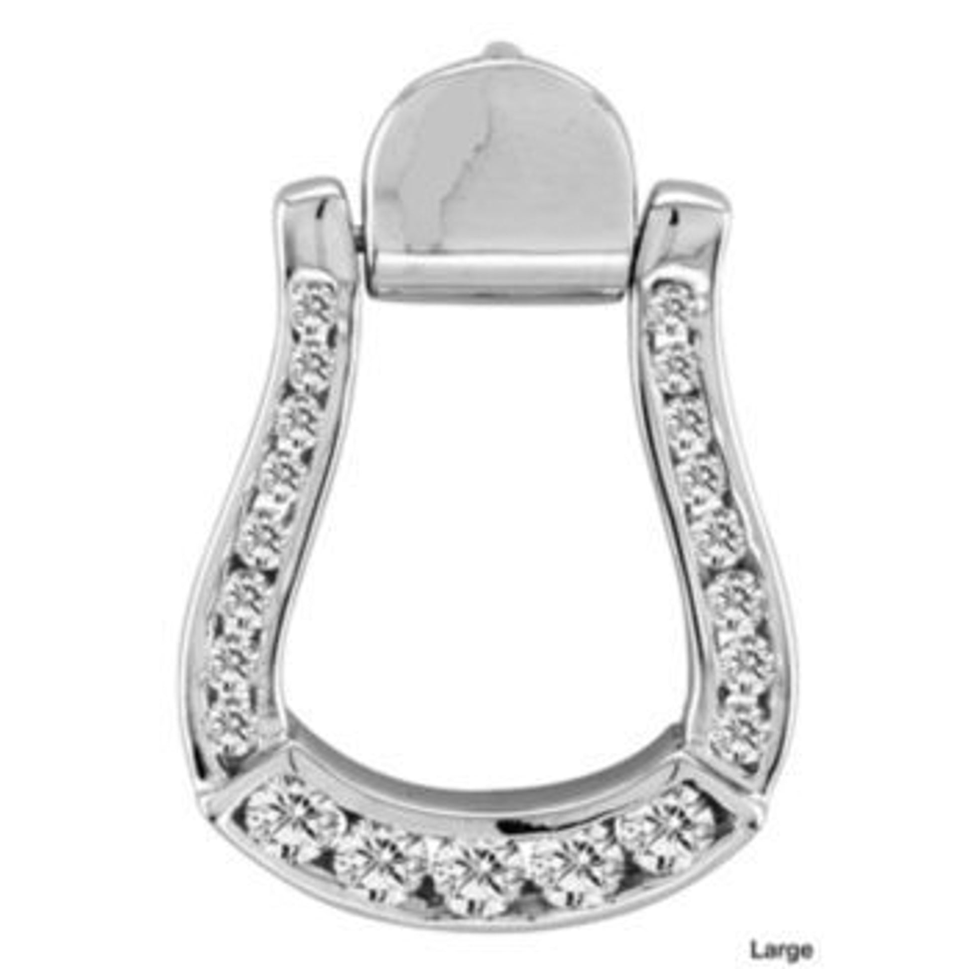 Kelly Herd Sparkling Oxbow Stirrup Pendant