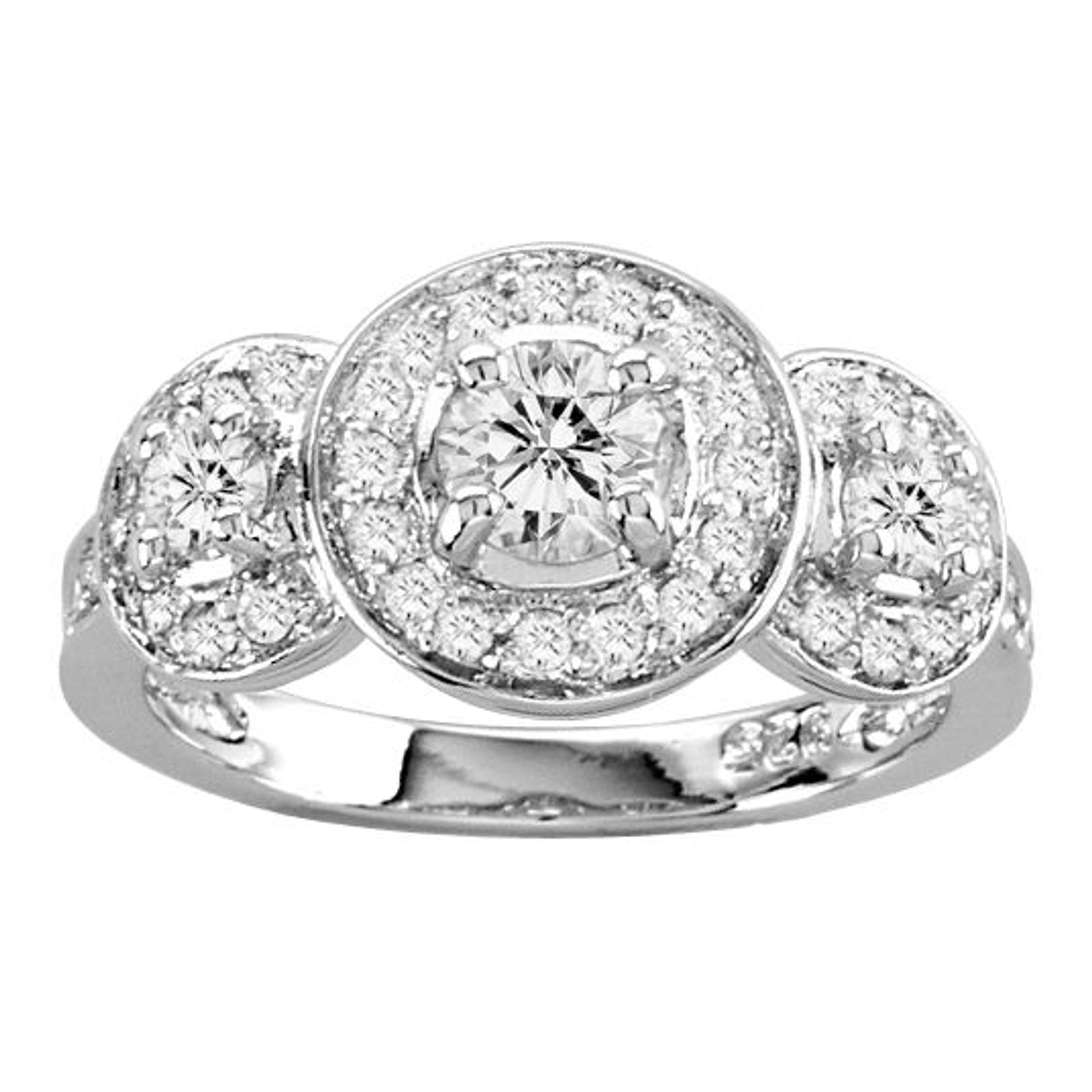 Kelly Herd Clear Round Three Stone Ring