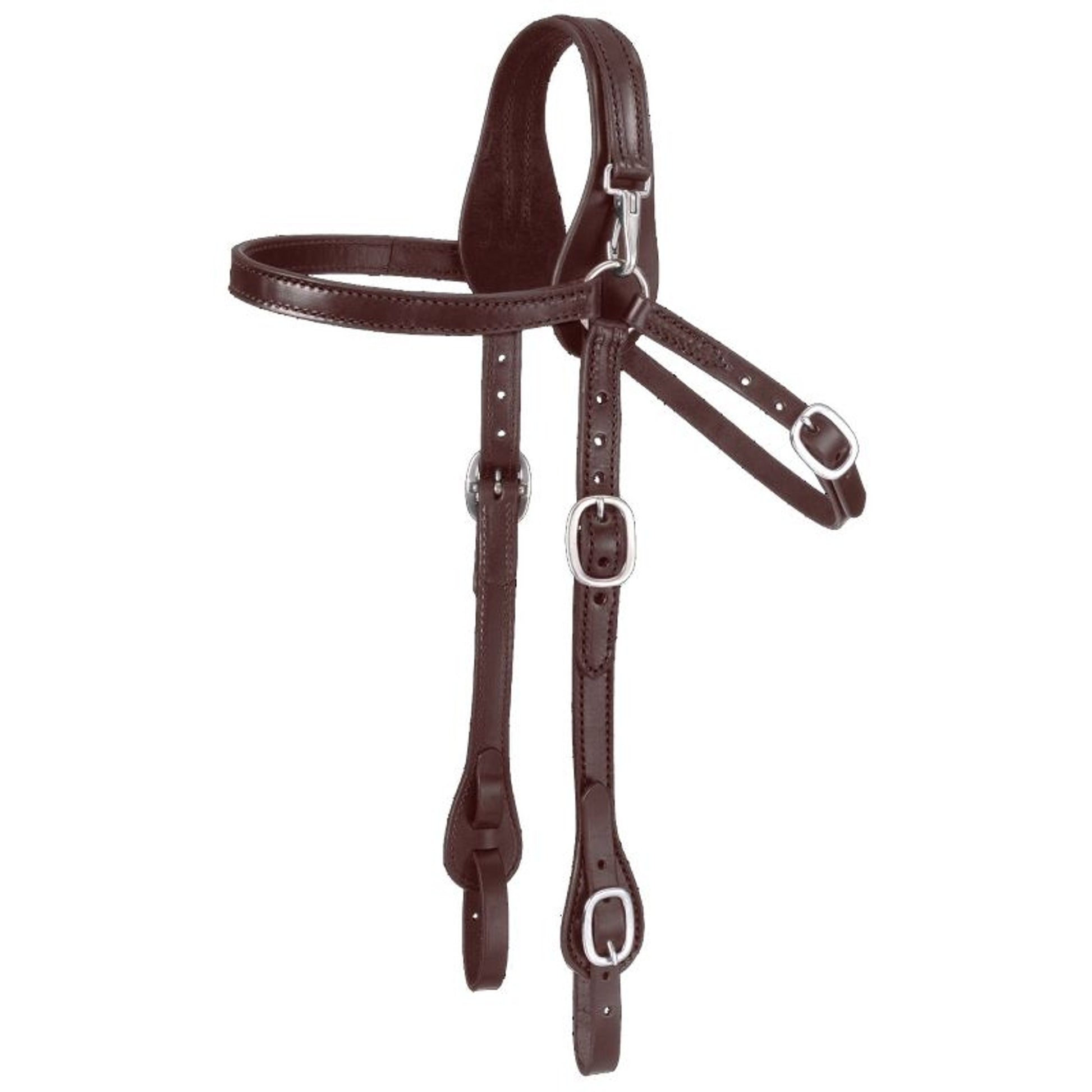 Tough1 Leather Mule Browband Headstall