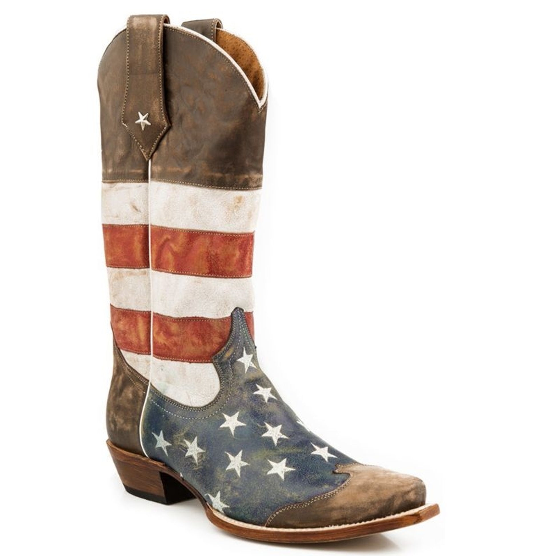 Roper Mens Snip Toe American Flag Boot