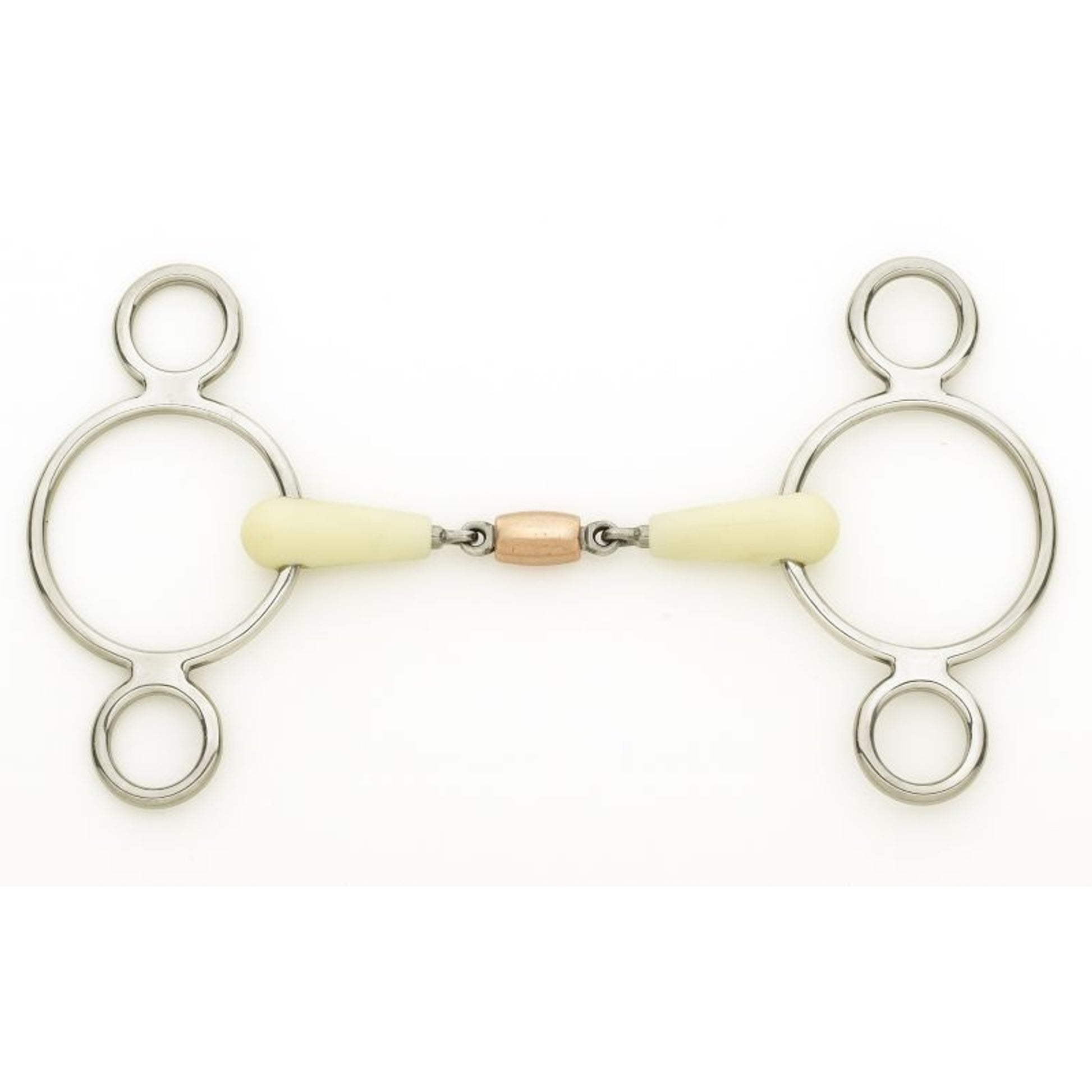 Happy Mouth Copper Roller 2 Ring Gag Bit