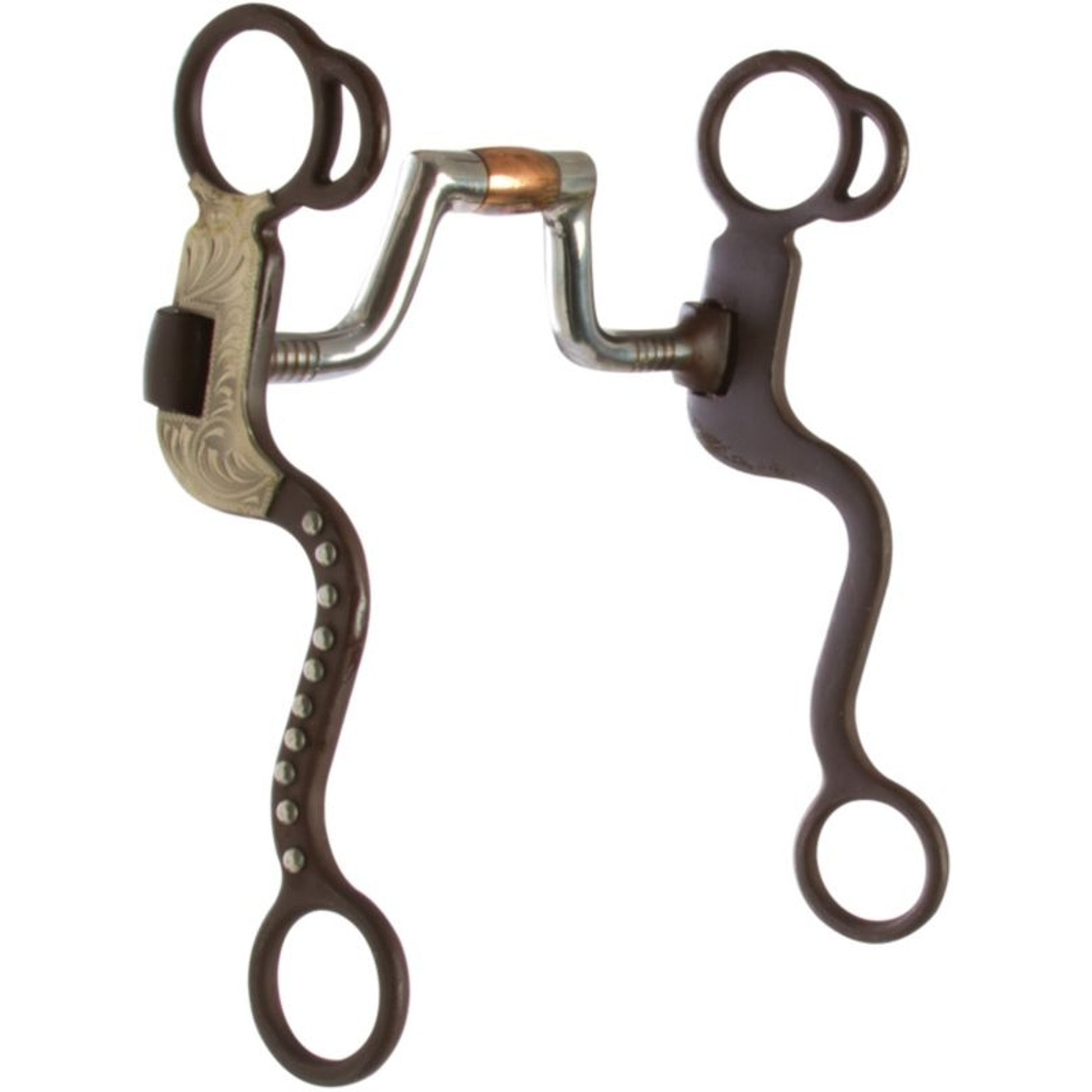 Western AT Silver Dot Square Port S-Shank Bit