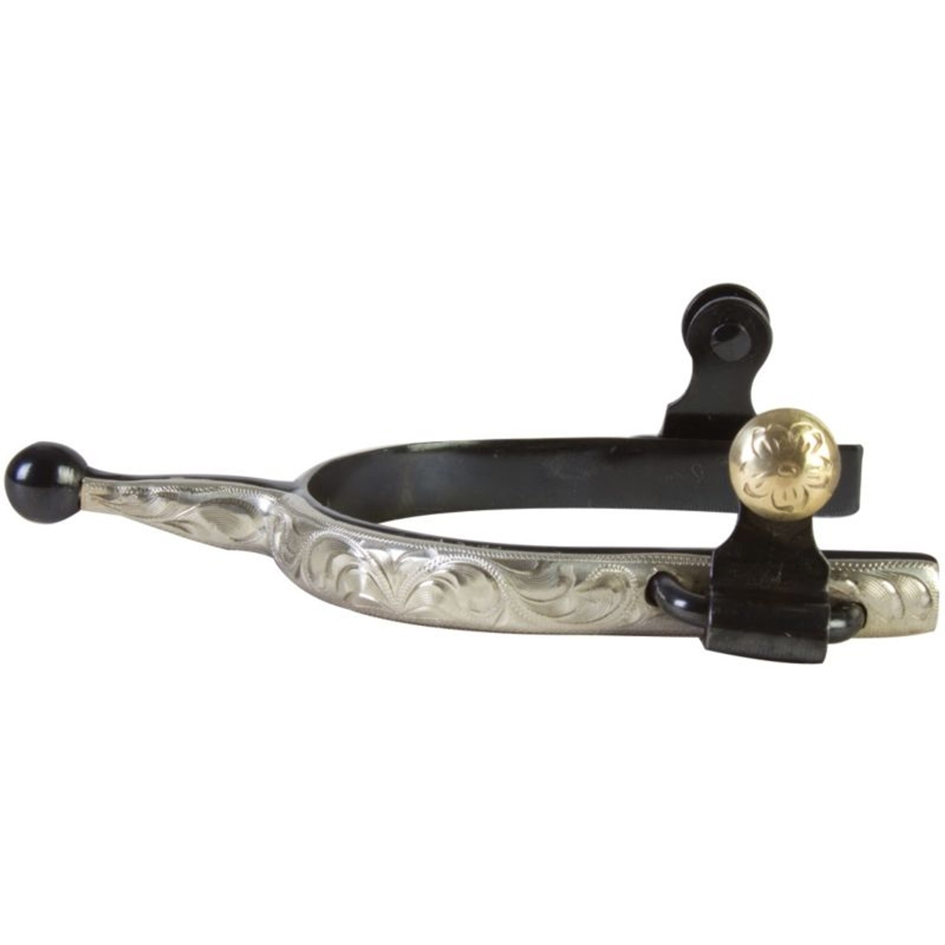 Western BS Silver Knob End Mens Spurs
