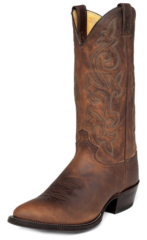 Justin Mens Round Toe Bay Western Boots