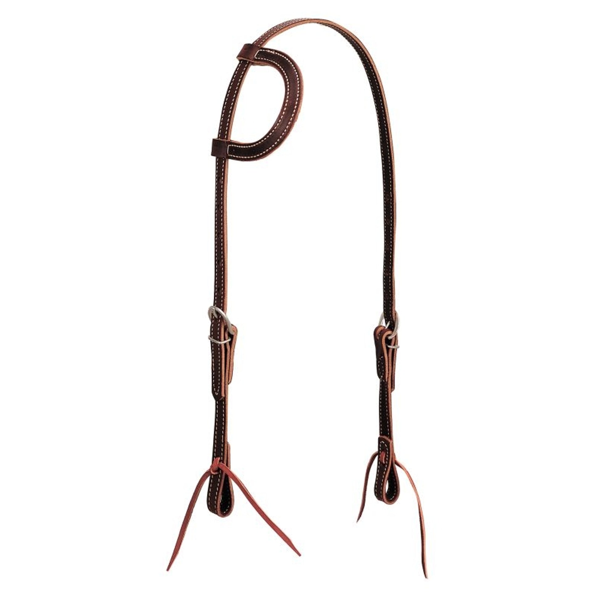 Weaver Burgundy Latigo Flat Sliding Ear Headstall
