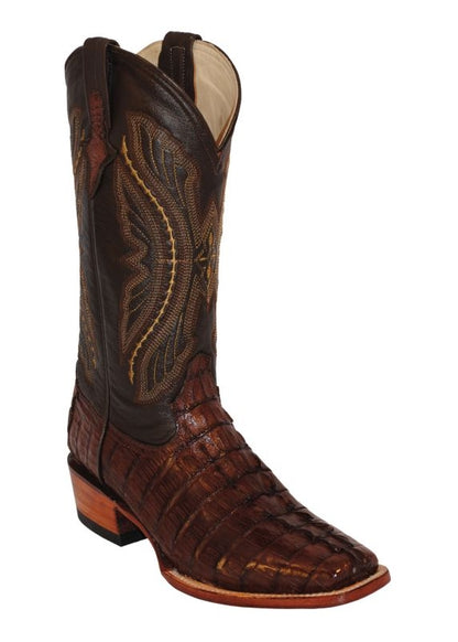 Ferrini Kids Print Crocodile Sq Toe Black Boots