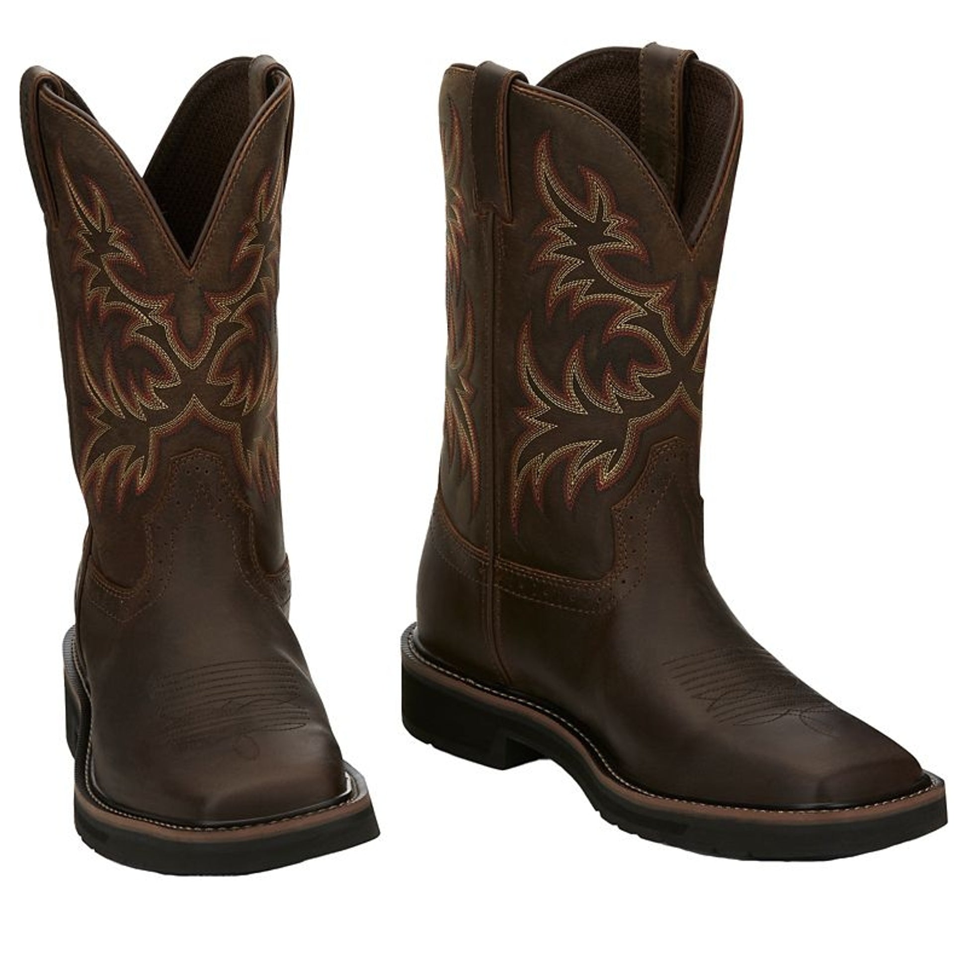 Justin Mens Stampede Sq Rugged Work Boots