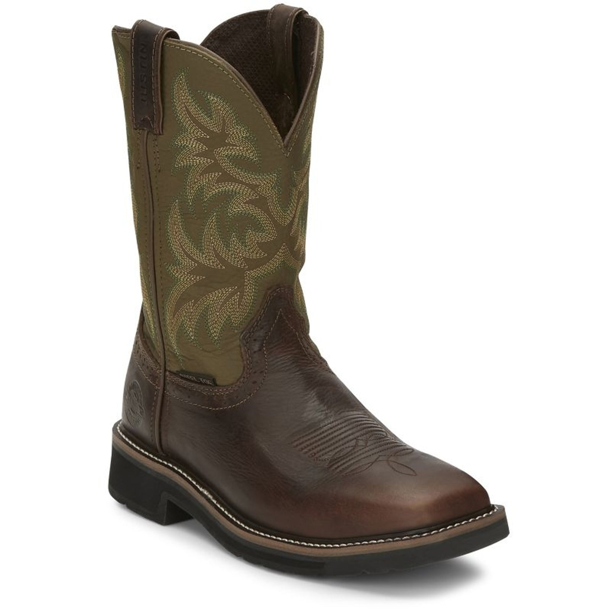Justin Mens Stampede Driller Steel Toe Boots