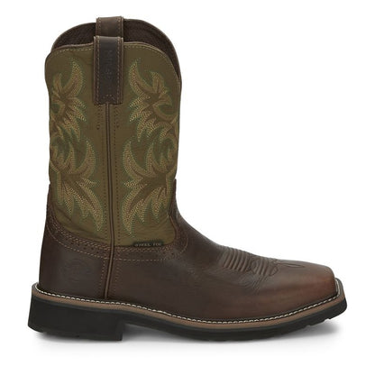 Justin Mens Stampede Driller Steel Toe Boots