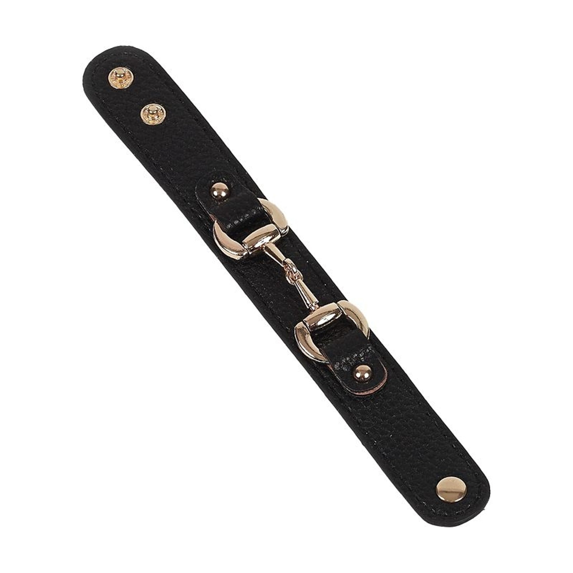 Awst Intftl Leather Snaffle Bit Bracelet Beige