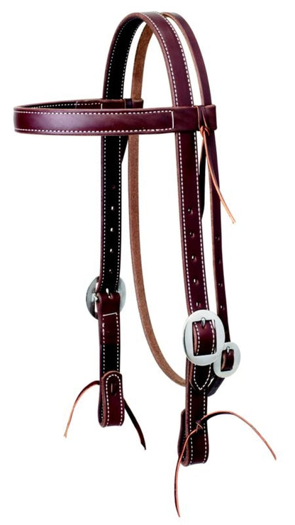 Weaver Working Cowboy Browband Headstall with Brass