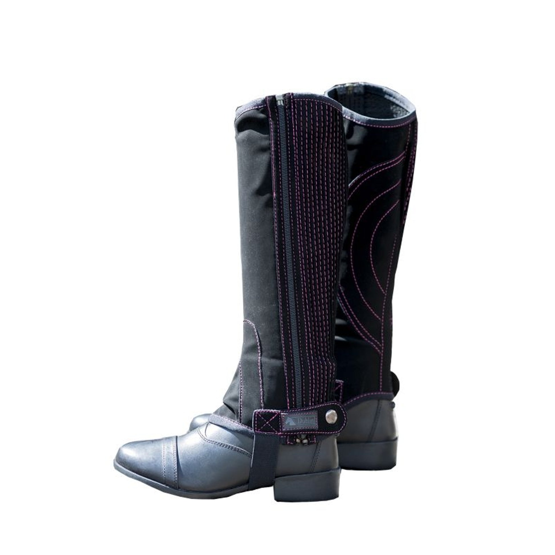 Dublin Kids Easy-Care Half Chaps I XS Black Teal