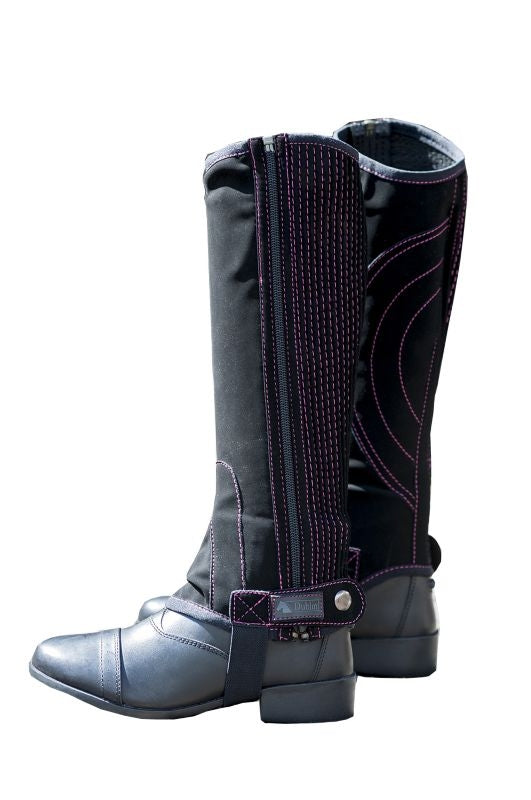 Dublin Kids Easy-Care Half Chaps I XS Black Teal