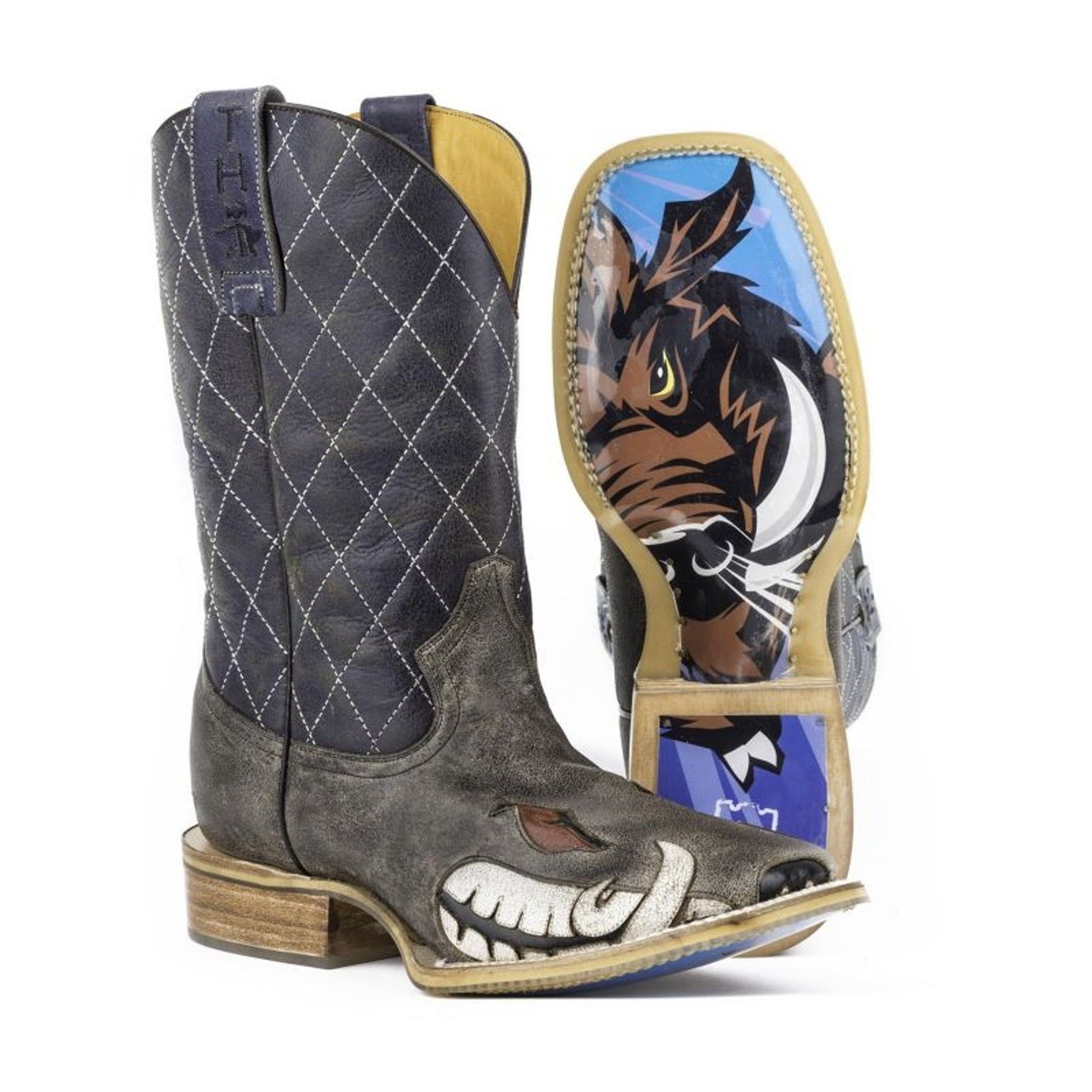 Tin Haul Mens Not Boaring Square Toe Boots