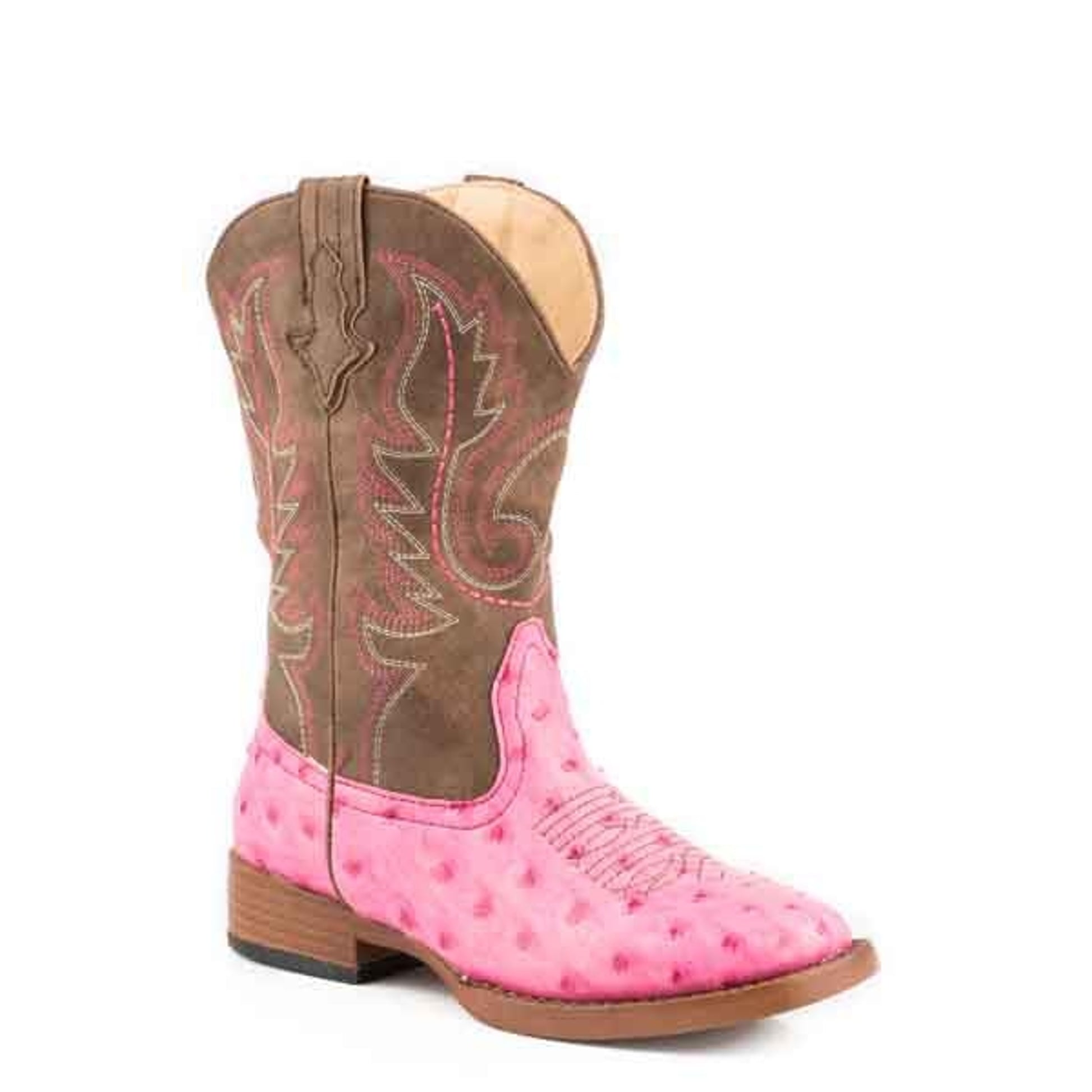 Roper Kids Annabelle Square Toe Pink Boots