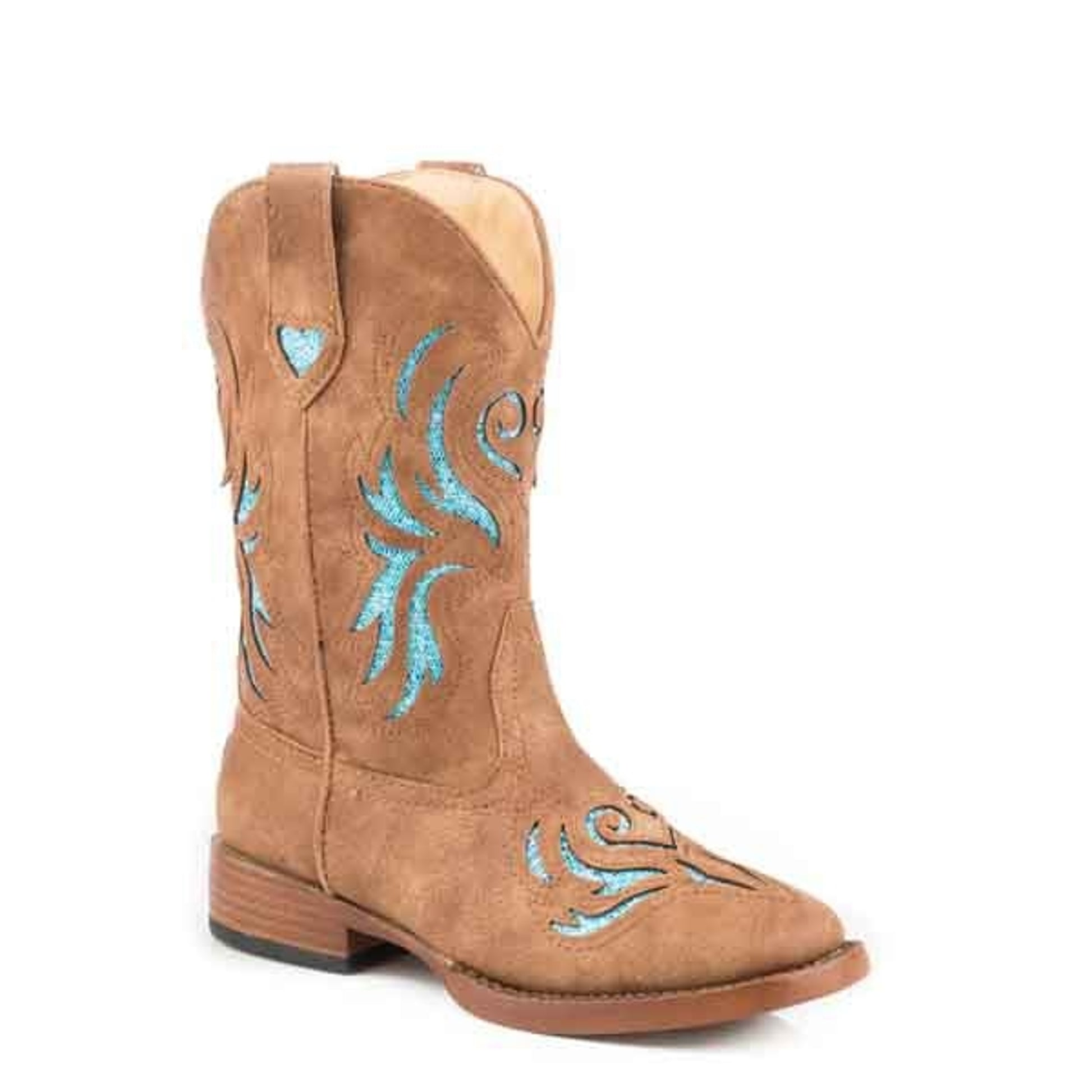 Roper Childs Glitter Breeze Sq Toe Boots