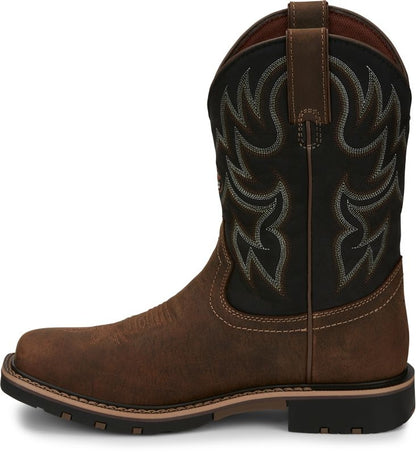 Justin Mens George Strait Fireman Sq Boots