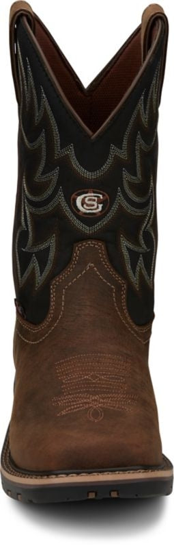 Justin Mens George Strait Fireman Sq Boots