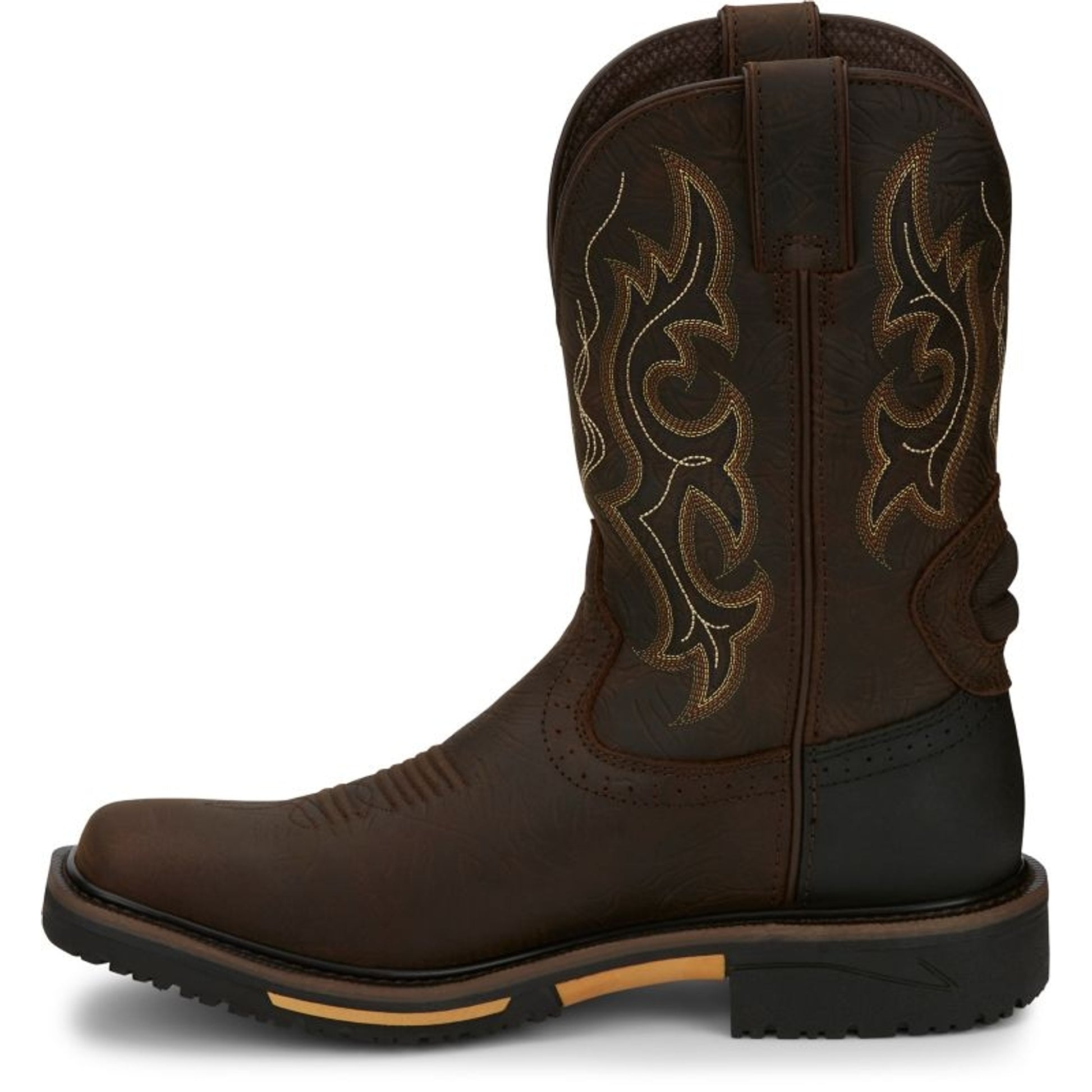 Justin Mens Stampede Joist WP Sq Toe Boots