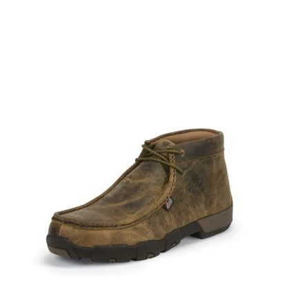 Justin Mens Prem Steel Dark Moc Work Shoes