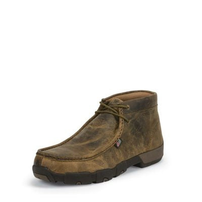 Justin Mens Prem Steel Dark Moc Work Shoes