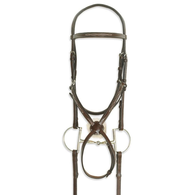 Ovation Comfort Crown Figure 8 Bridle with Grip Reins