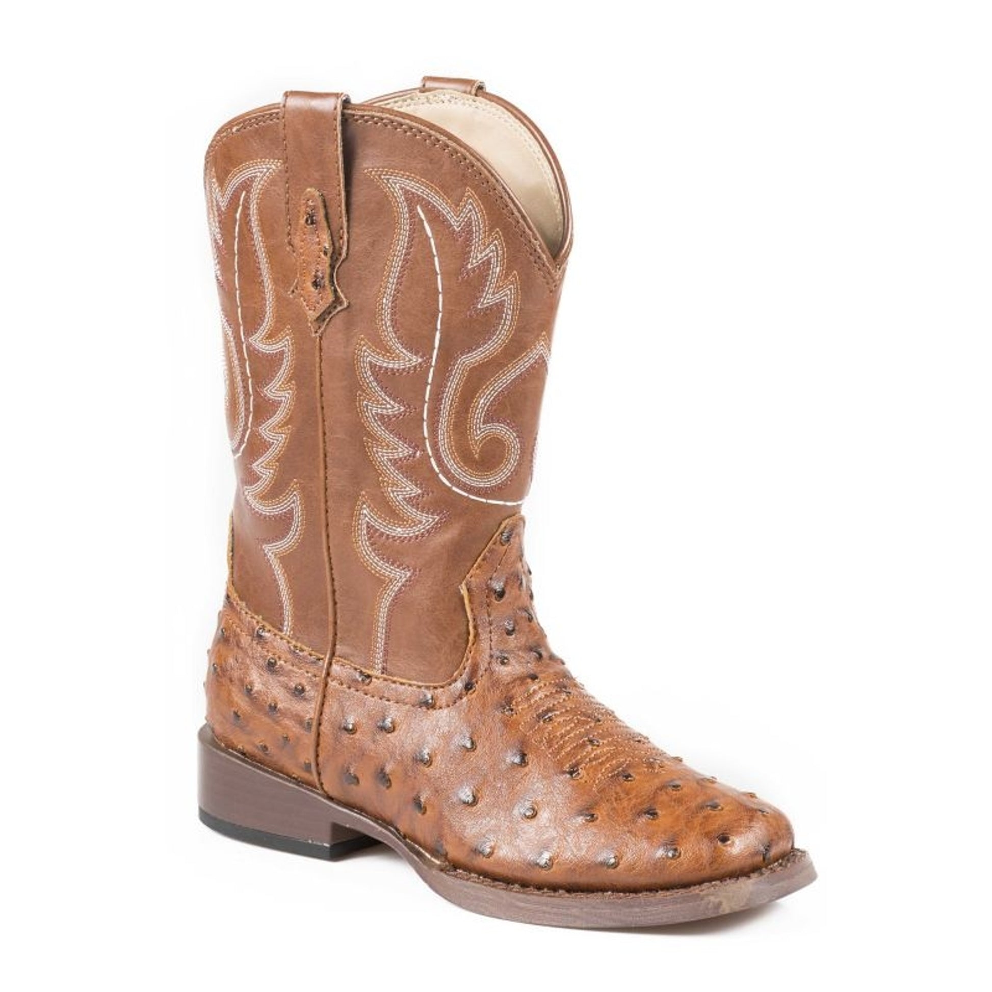 Roper Little Kids Cross Cut Square Toe Boots