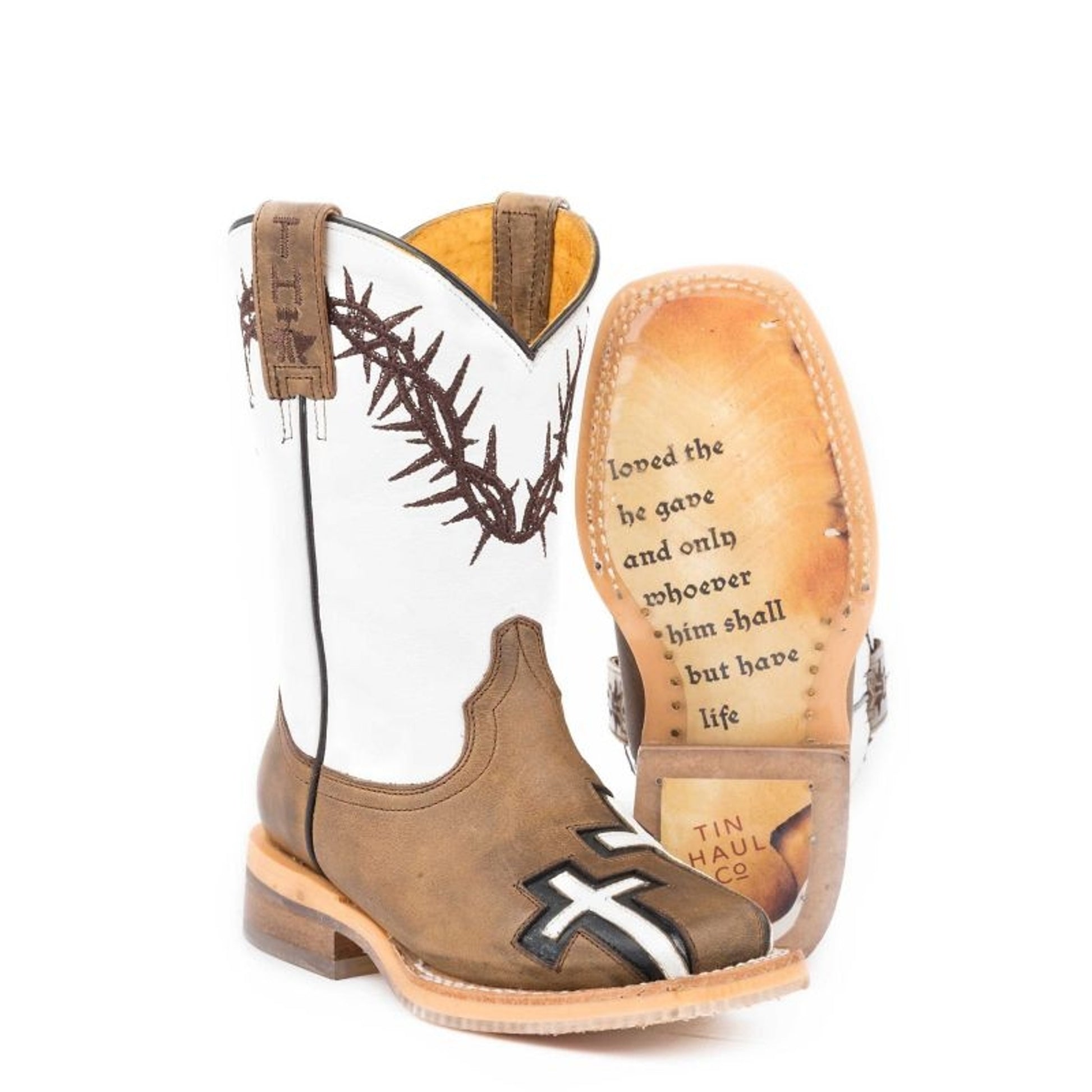 Tin Haul Kids Crosses John 316 Sole Boots