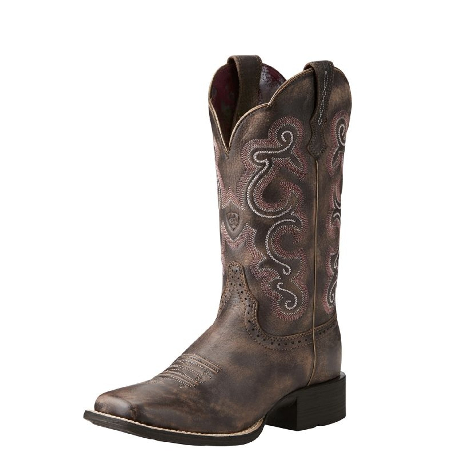 Ariat Ladies Quickdraw Sq Toe Chocolate Boots