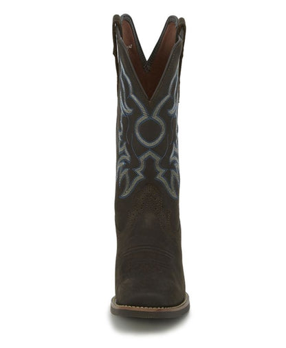 Justin Ladies Stampede Sq Toe Brandy Boots
