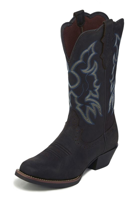 Justin Ladies Stampede Sq Toe Brandy Boots