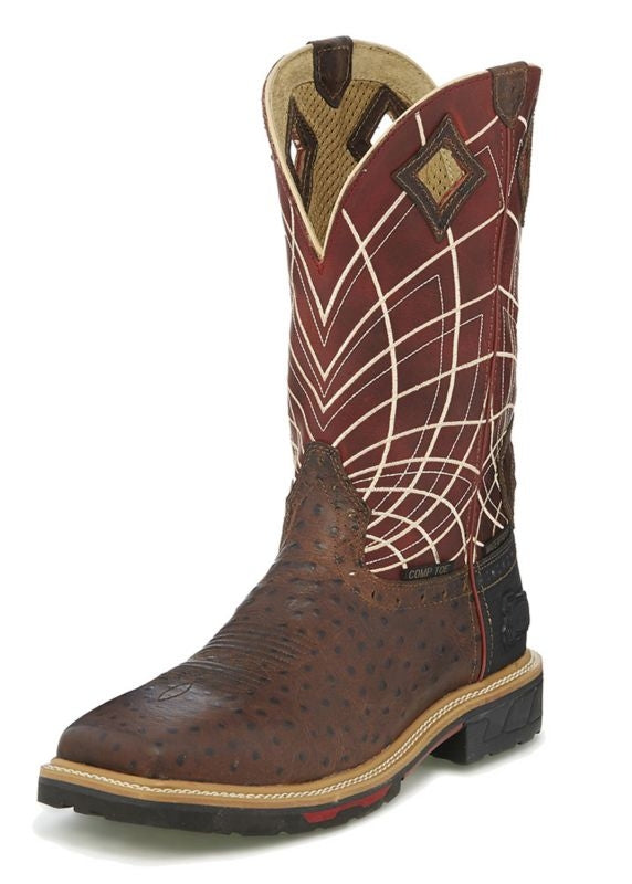 Justin Mens Derrickman Comp Ost Work Boots