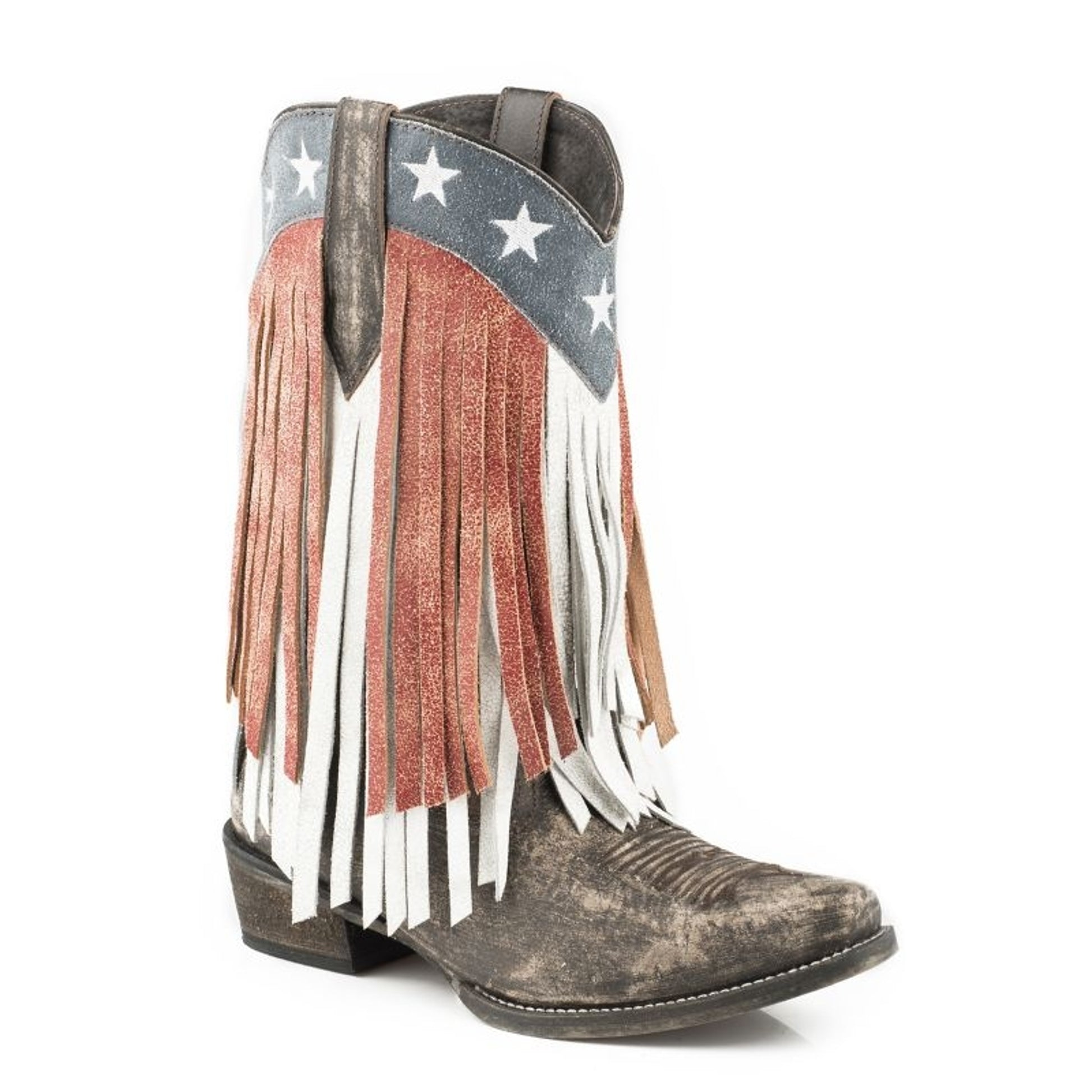 Roper Ladies American Beauty Frnge Snip Boots