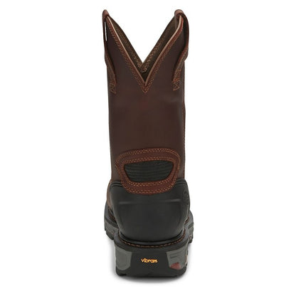 Justin Mens Warhawk Chestnut Comp Toe Boots