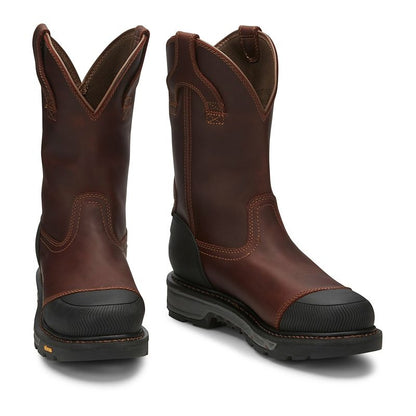 Justin Mens Warhawk Chestnut Comp Toe Boots