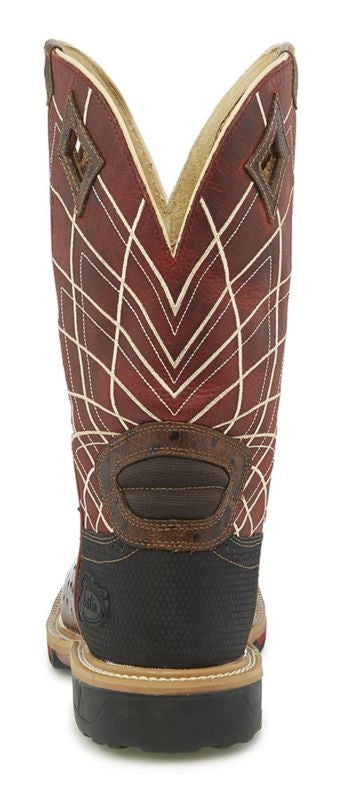 Justin Mens Derrickman Ostrich Square Boot