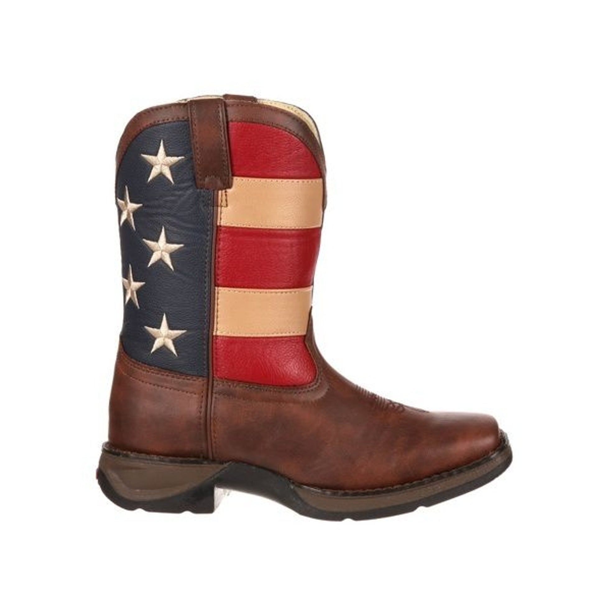 Lil Durango Kids Patriotic Sq Toe Flag Boots