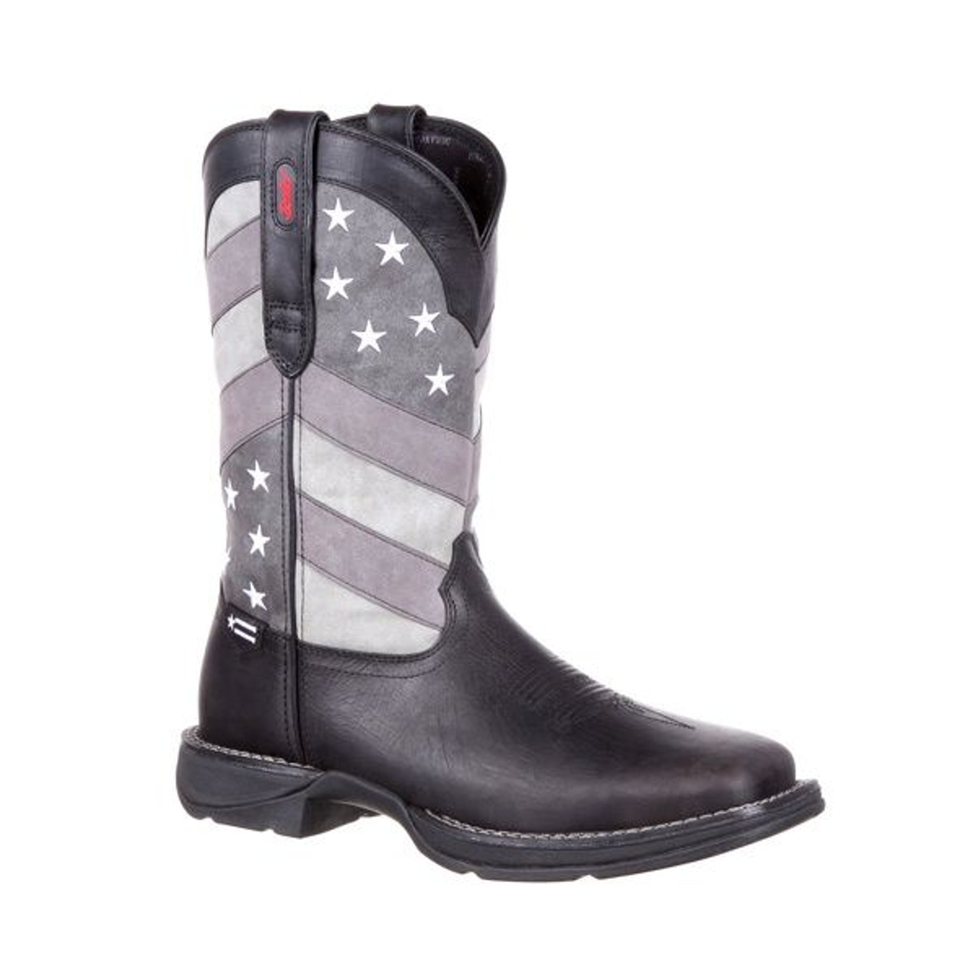 Rebel Durango Mens Sq Faded Blk Flag Boots