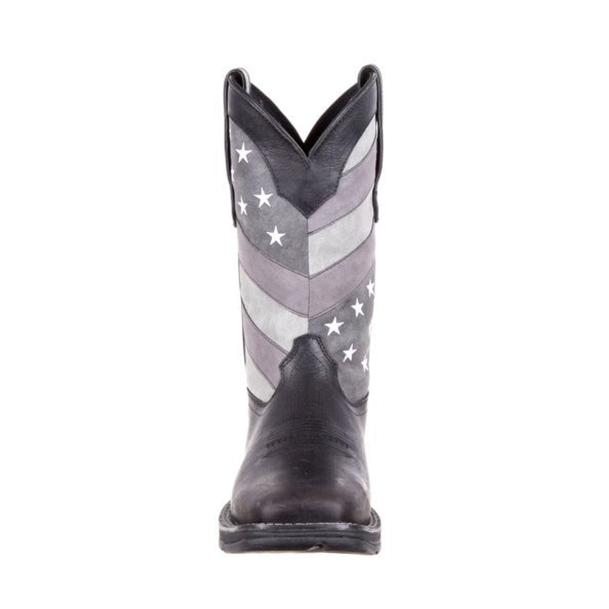 Rebel Durango Mens Sq Faded Blk Flag Boots