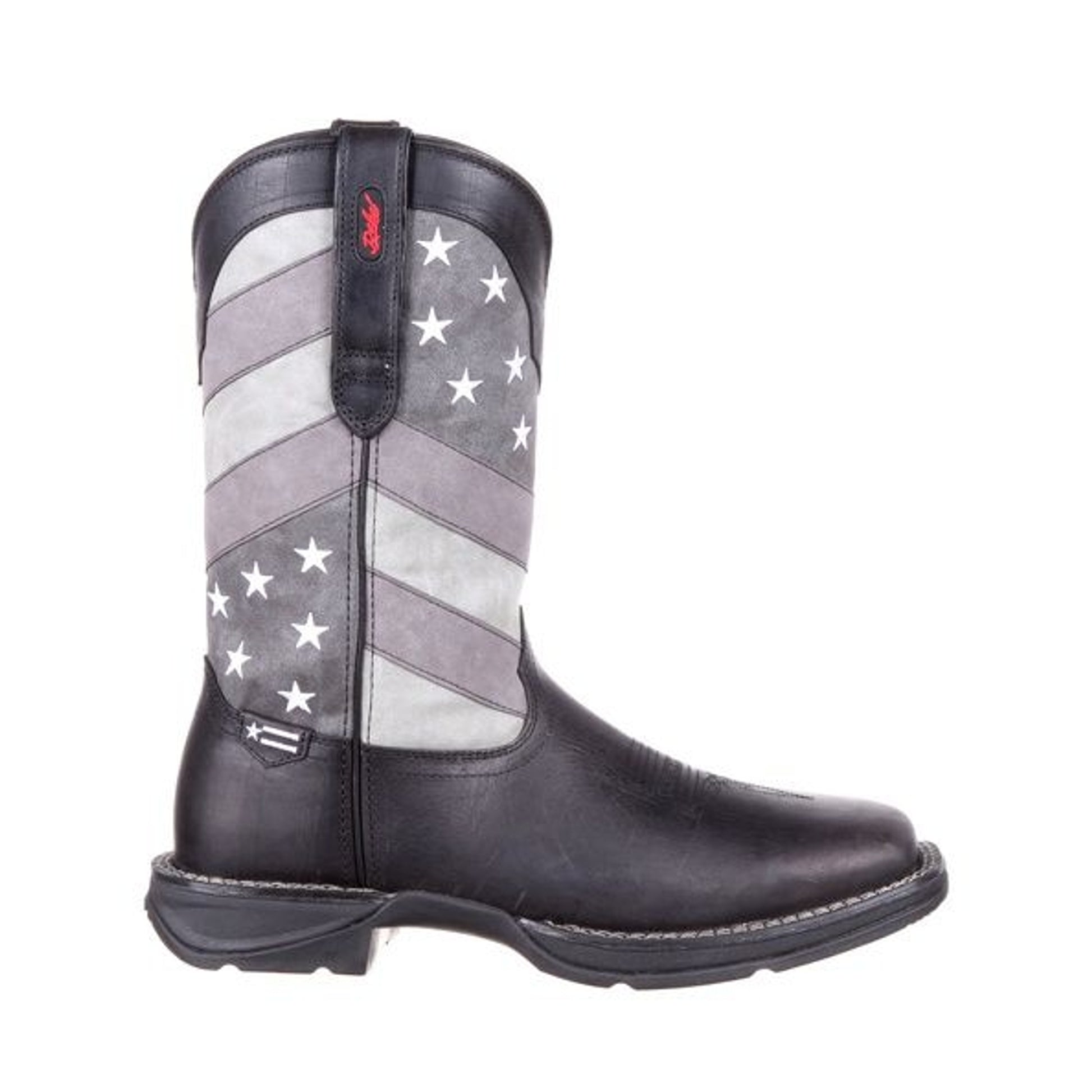 Rebel Durango Mens Sq Faded Blk Flag Boots