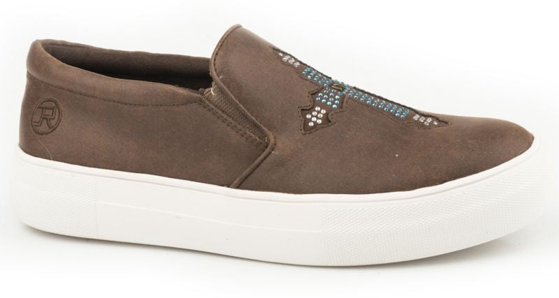 Roper Ladies Darcy Slip On Brown Shoes