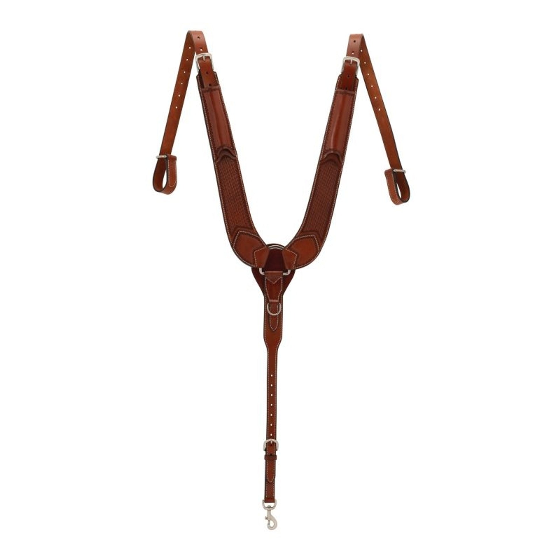 Weaver Turq Cross Basket Pulling Breast Collar
