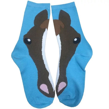 Horse Face Crew Socks 3-Pack