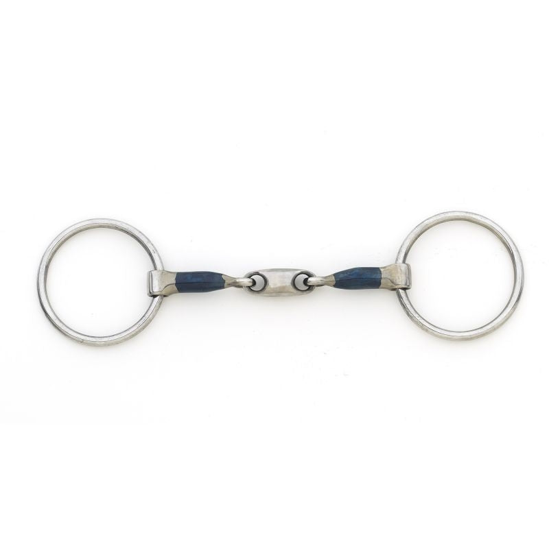 Blue Steel Oval Peanut Mouth Loose Ring Bit