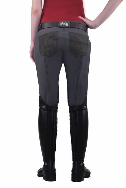Equine Couture Lady Oslo Knee Patch Breech 32 Wht