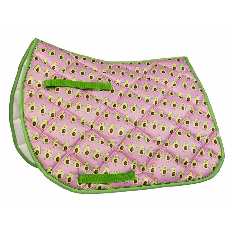 Lettia Embroidered Avocado All Purpose Saddle Pad