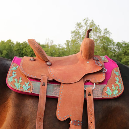 Tough1 Hand Painted Cactus Saddle Pad